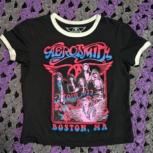 Aerosmith Cropped Ringer tshirt